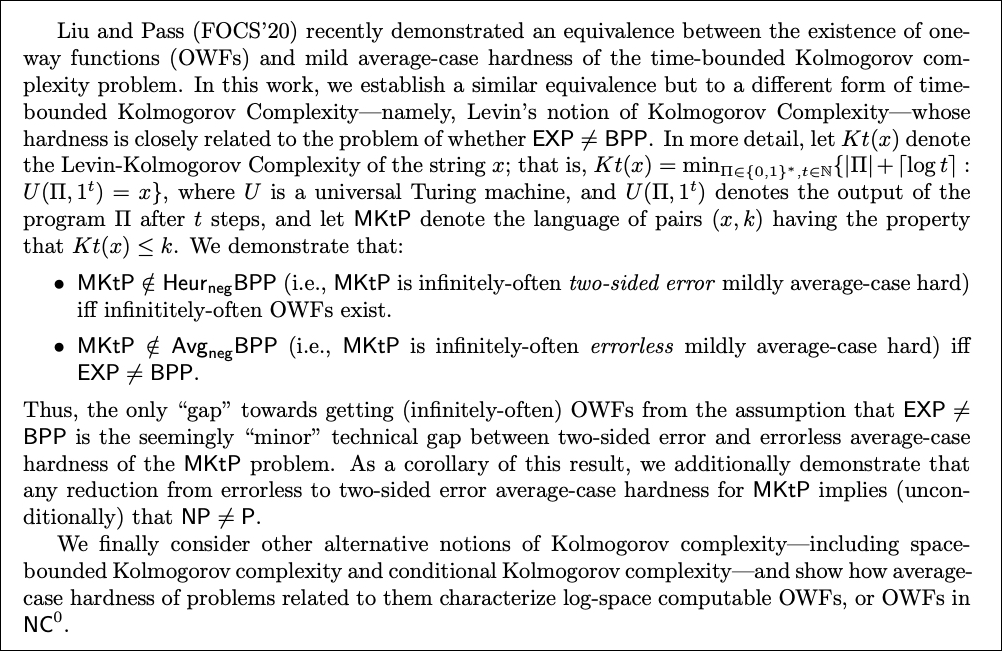 An excerpt from Rafael Pass' paper.